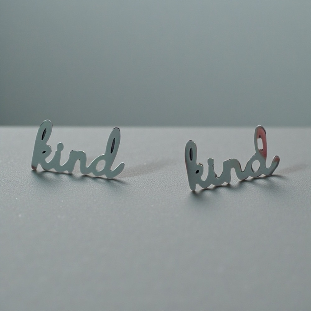 ❤️ NWT! Paparazzi ‘Kind’ Silver Script Post Earrings